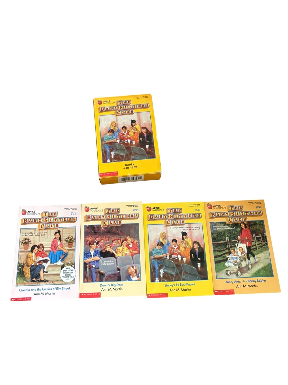 The Baby-Sitters Club Yellow Cover Box Set Books 49–52 Vintage Paperback Lot